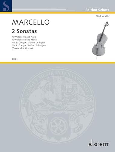 2 Sonatas: Nr. 5 C-Dur und Nr. 6 G-Dur. Violoncello und Klavier.: N° 5 do majeur et N° 6 sol majeur. cello and piano. (Cello-Bibliothek) von Schott Music Distribution